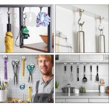 10pcs Strong Magnetic S-Shaped Hooks, Suitable For Cruise Ships, Classrooms, Refrigerators, Hanging, Cabins, Grills, Kitchens, Garages, Workshops And Offices, Neodymium Magnet Material, Easy To Install - Multicolor - View 2