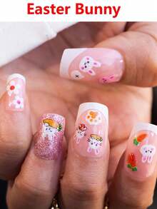 1 pièce Autocollants pour ongles floraux, couleurs d'ongles les plus populaires, autocollants pour ongles fleurs colorées, incrustés de strass et d'ornements, autocollants pour ongles marguerites floraux mignons auto-adhésifs, fournitures pour ongles en forme de cœur, accessoires de décoration pour ongles pour femmes et filles - Multicolore - Voir 2