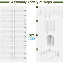 Fence Privacy Screen 12 Pack Garden Fence Panels Plastic Dog Fence Outdoor No Dig Fencing With Stakes Conditioner Trash Can Pool Equipment Enclosure Outside Backyard Patio, White - White - View 5