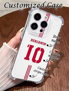 1pc DIY Customized Font Phone Case, Striped Phone Case, Timeless And Fashionable. A Timeless Customized Phone Case. DIY Customized Phone Case Suitable For S26 Ultra/S26 Plus/S26/S25 Ultra, 11/11 Pro/11 Pro Max/12/12 Pro/12 Mini/12 Pro Max/13/13 Pro/1 Pro Max/13 Mini/14/14 Plus/14 Pro/14 Pro Max/15/15 Plus/15 Pro/15 Max/16/16 Plus/16 Pro/16 Pro Max 16E, Android Phones - Clear - View 1