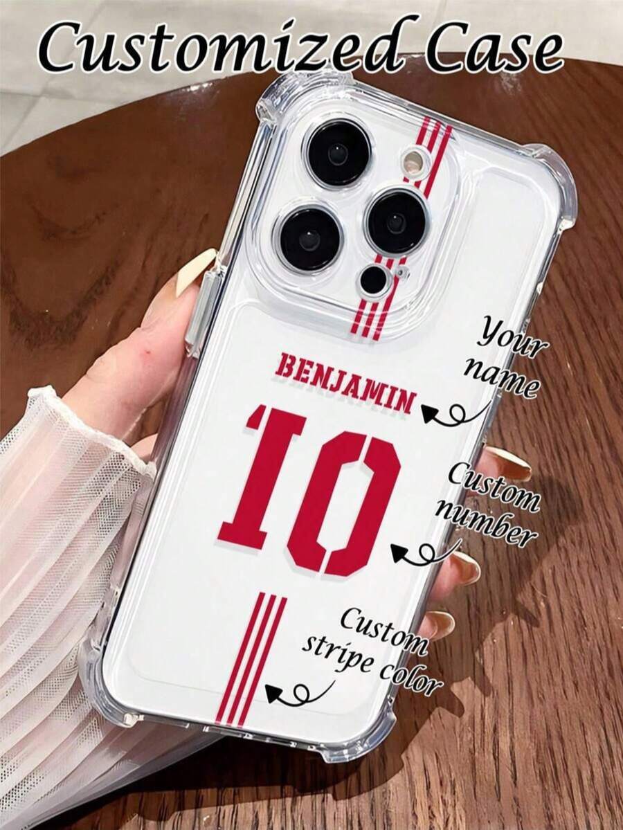 1pc DIY Customized Font Phone Case, Striped Phone Case, Timeless And Fashionable. A Timeless Customized Phone Case. DIY Customized Phone Case Suitable For S26 Ultra/S26 Plus/S26/S25 Ultra, 11/11 Pro/11 Pro Max/12/12 Pro/12 Mini/12 Pro Max/13/13 Pro/1 Pro Max/13 Mini/14/14 Plus/14 Pro/14 Pro Max/15/15 Plus/15 Pro/15 Max/16/16 Plus/16 Pro/16 Pro Max 16E, Android Phones - Clear - View 1