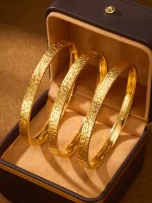 1/2/3pcs Luxury Classic Gold-Flecked Bracelet, Women's Daily Wear, Exquisite Jewelry Gift, Without Packaging Box - Crushed Ice - View 6