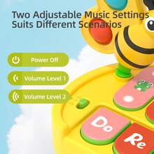 Mainan Keyboard Piano Musik Serangga, Mainan Edukatif Interaktif dengan Suara Hewan, Tekan, Musik, dan Empat Mode Lainnya (Baterai Tidak Termasuk) - MultiWarna - View 7