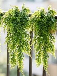 Artificial Greenery, UV-Resistant Artificial Evergreen Vines - Artificial Hanging Fern Plants, Home Decor, Outdoor Decor, Kitchen Supplies, Artificial Plants, Suitable For Indoor And Outdoor Decoration, Gathering Wall Art, Patio Porch Greening, Indoor Greening Decoration, Decorative Leaves, Realistic Leaves - Green - View 7