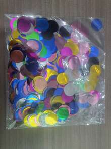 100g Multi-Color Metallic Foil Confetti, Shiny Glitter Round Rainbow Sequins Table Decor, Metallic Sequins Balloon Filler, Wedding, Birthday And Graduation Party Supplies - A - View 11