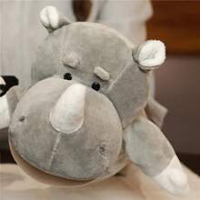Plush Hand Puppet For Children, Cartoon Character, Interactive Toy For Parents And Children, Small Gift For Family Parties. - Rhino - View 1