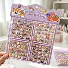 Cute Mini 3D Sticker Set, Cartoon Animal And Food Theme Waterproof Stickers, Suitable For Notebooks, Water Bottles, Phone Cases And Children's Craft Decoration Gifts. - Multicolor - View 8