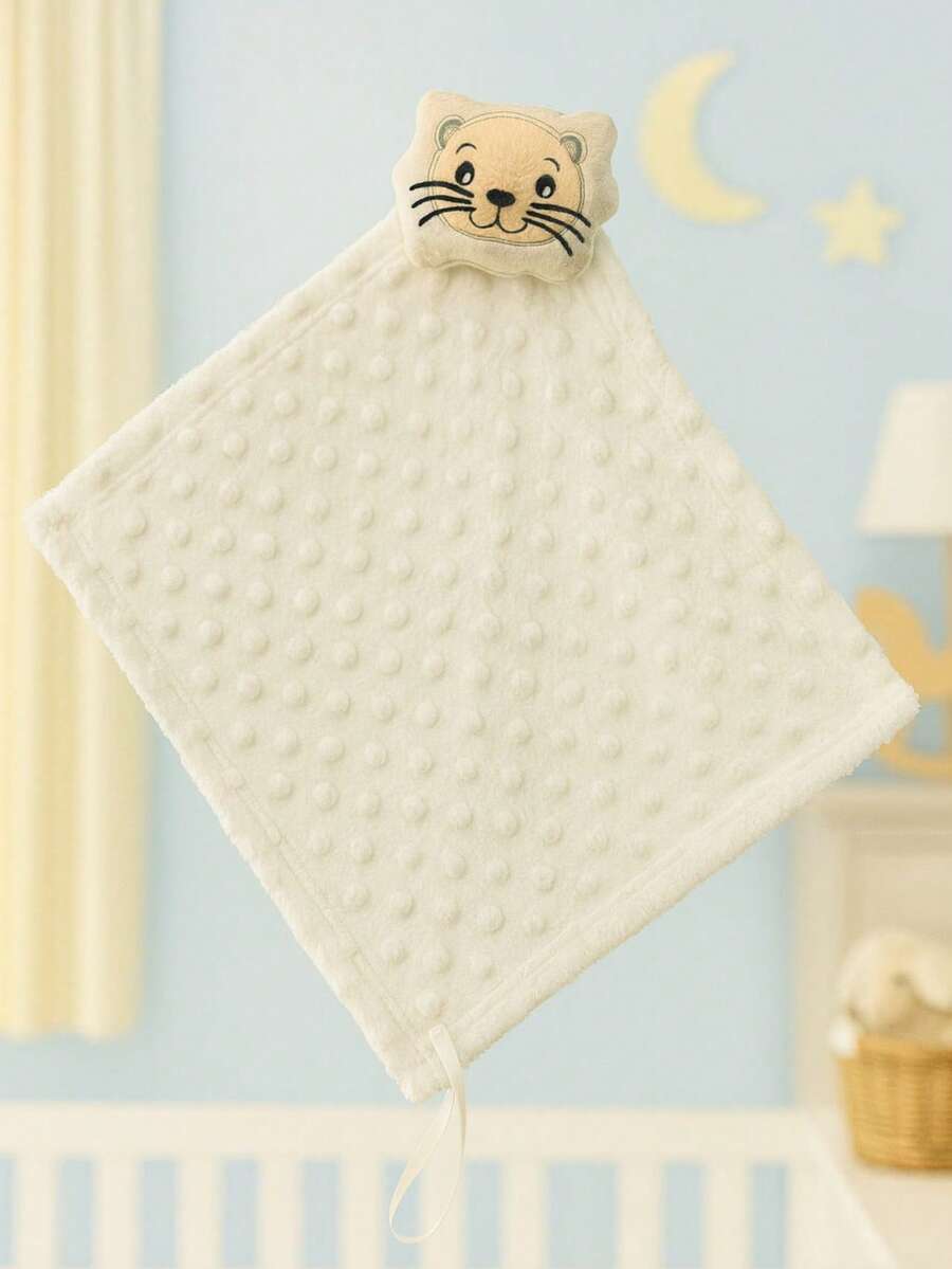 Naninha com Bichinhos de Pelúcia para Criança, Bebê para Dormir, Passear - leao bege - Visão 1