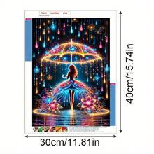 1套手工5D DIY鑽石畫套裝，適用於居家臥室、玄關、書房、浴室裝飾畫布牆面藝術，節日禮物 - 彩色 - 查看 14
