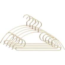 Percha de ropa de aleación de aluminio, percha de armario que ahorra espacio, percha antideslizante para secado, estante de almacenamiento para suéteres, abrigos, pantalones y camisas (A, 5 piezas) (C 5 piezas) - B - Ver 1
