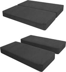 Sofá Cama Miami |   Multifuncional Comprimido 2 Plazas 2 Camas Individuales o 1 Queen (Gris Oscuro) - Beige - Ver 5