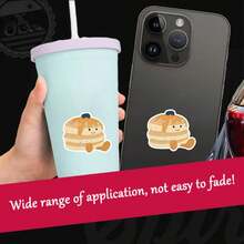 Stiker Bertema Pancake yang Menggemaskan, Untuk Digunakan di Mobil, Laptop, dan Botol Minum, Sempurna untuk Dekorasi Makanan Kawaii dan Perlengkapan Sekolah - Film Bintang - View 3