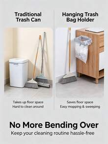 1pc Kitchen Cabinet Door Hanging Trash Bag Holder, Foldable Garbage Bag Rack, Suitable For Dorm Bathroom, Used For Kitchen Waste Disposal And Space-Saving Cleaning - Multicolor - View 5