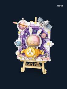 LOZ 700+PCS Balok Bangunan Astronot Perjalanan Luar Angkasa, Model Bangunan Jelajah Planet, Lukisan Balok Bangunan 3D, Set Balok Bangunan Rakitan, Dekorasi Ruang Tamu, Suvenir Koleksi - MultiWarna - View 11