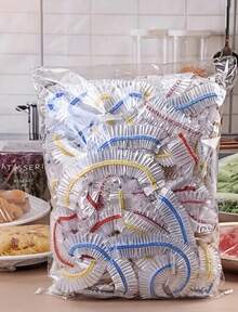100/300/500/600-Piece PackDisposable Food Covers, Food Plastic Stretch Wrap Covers, Reusable Elastic Fresh Keeping Bags For Bowls, Plates, Leftovers, Dustproof, Insect-Proof, Odor-Proof For Kitchen, Fridge, Microwave - View 18