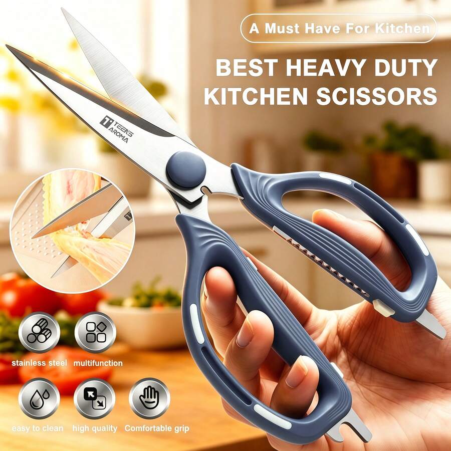Scissors Professional Grade Scissors Kitchen Scissors Multi-Function Kitchen Scissors | Kitchen Accessories And Professional Tools, Ergonomic Handle, Ambidextrous, Perfect For Cutting Chicken, Fish, Meat - Scissors - View 1