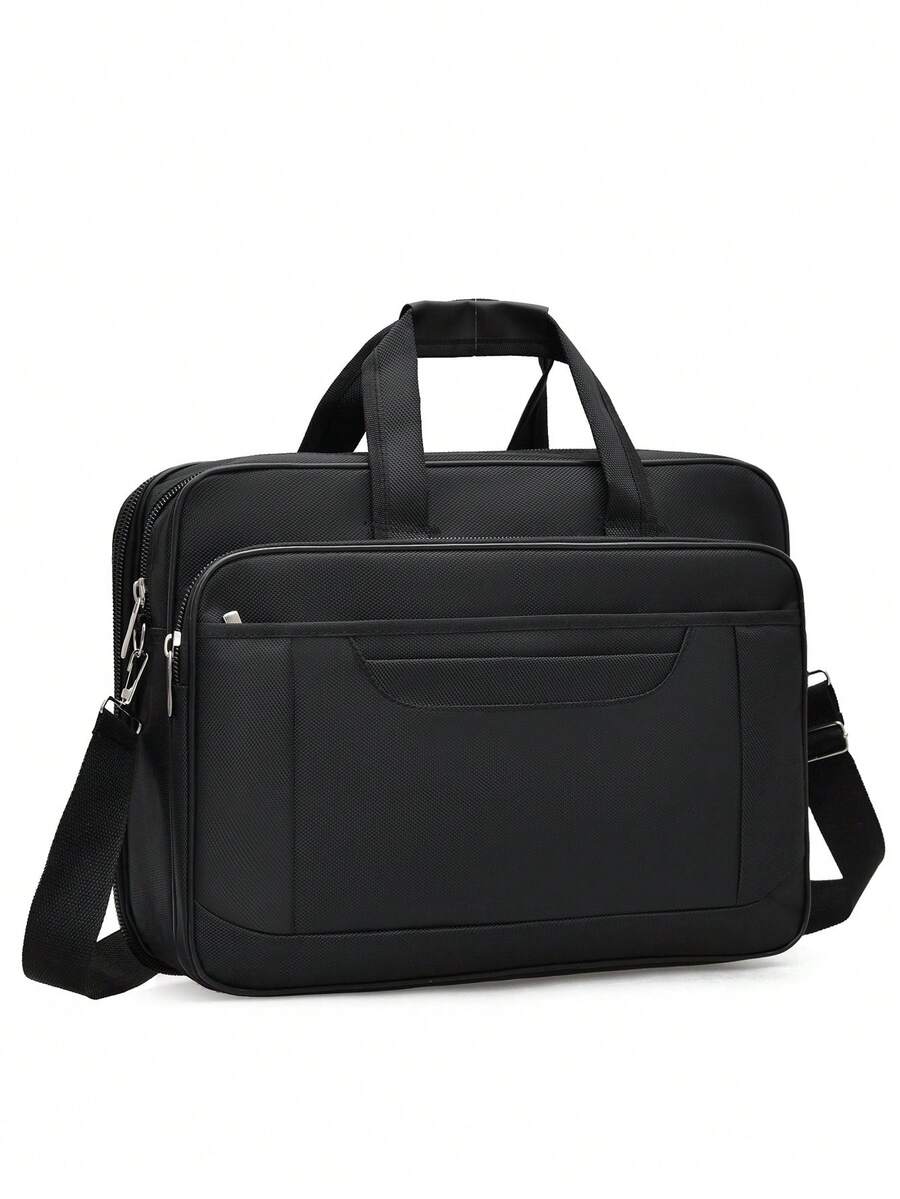 1pc Men's Business Travel Bag, Vintage Crossbody Handbag Design, Large Capacity Shoulder Bag, Zipper Closure, Adjustable Strap, Commute, Shopping, Daily Multi-Functional