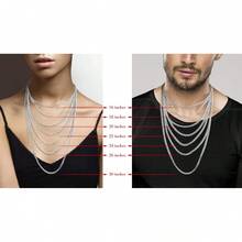 Miabella Cadena de Eslabones Cubanos de Plata de Ley 925 Sólida, Corte Diamante de 5mm, para Hombre y Mujer, Hecha en Italia - Longitud: 22 pulgadas (longitud media para hombre) - Ver 2