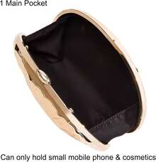Bolso de mano de piel sintética desmontable con cadena para hombro y noche, bolso de mano para mujer, formal, boda, fiesta, baile de graduación - 1 oro claro - Ver 6