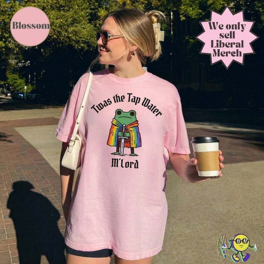 Camisetas de Verano 2026 para Hombres, Tops para Adolescentes, Camiseta Divertida LGBTQ, Derechos Queer, Mes de Protesta por los Derechos Trans Liberales, Camisetas Unisex Anti-Guostra - Rosa - Ver 1