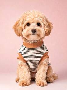 1PC Pet Clothes Small Dog Puppy Cute Pet Spring Autumn Striped Vintage Vest - Multicolor - View 1
