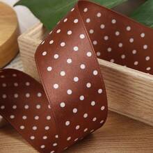 Double-Sided Printed Polka Dot Shiny Satin Ribbon DIY Bow Hair Accessories Clothing Shoes Hats Gift Box Flower Decoration Ribbon - Multicolor - View 28