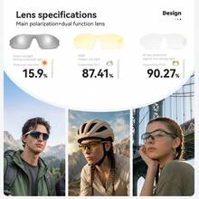 ROCKBROS 1PC Outdoor Sports Cycling Glasses, Fashion Glasses, Set With 3 Interchangeable Lenses, Lightweight High-Strength Polycarbonate Frame, Adjustable Silicone Nose Pads Anti-Slip Temple, For Running, Biking - Multicolor - View 10