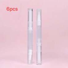 3ml Transparent Rotating Pen, Empty Nail Polish Pen With Brush, Cosmetic Lip Gloss Container Applicator - Clear - View 15