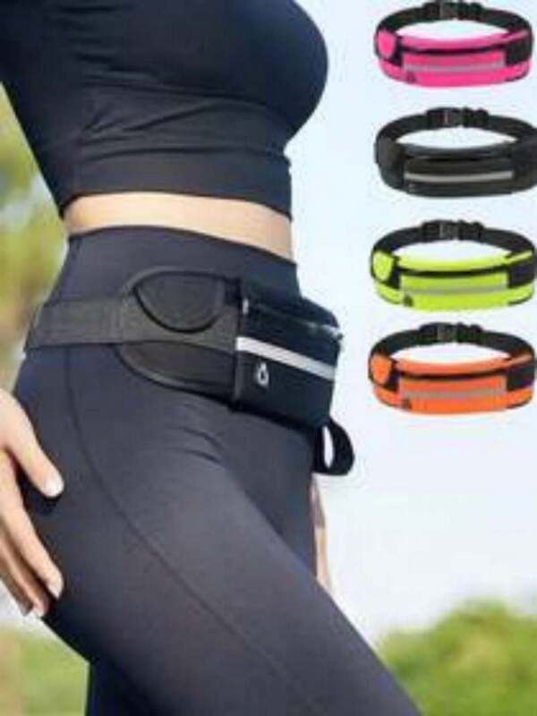 1pc Lightweight Running Waist Bag, Waterproof Slim Waist Bag, Adjustable Waist Belt Unisex, With Water Bottle Holder, Suitable For Outdoor Running, Cycling, Hiking, Trekking And Travel, Fits All Smartphones