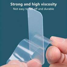 Reusable Double-Sided Tape, Strong Adhesion, Suitable For Wall Stickers, Balloons And Posters, Transparent Nano Design, For Home Decor - Multicolor - View 6