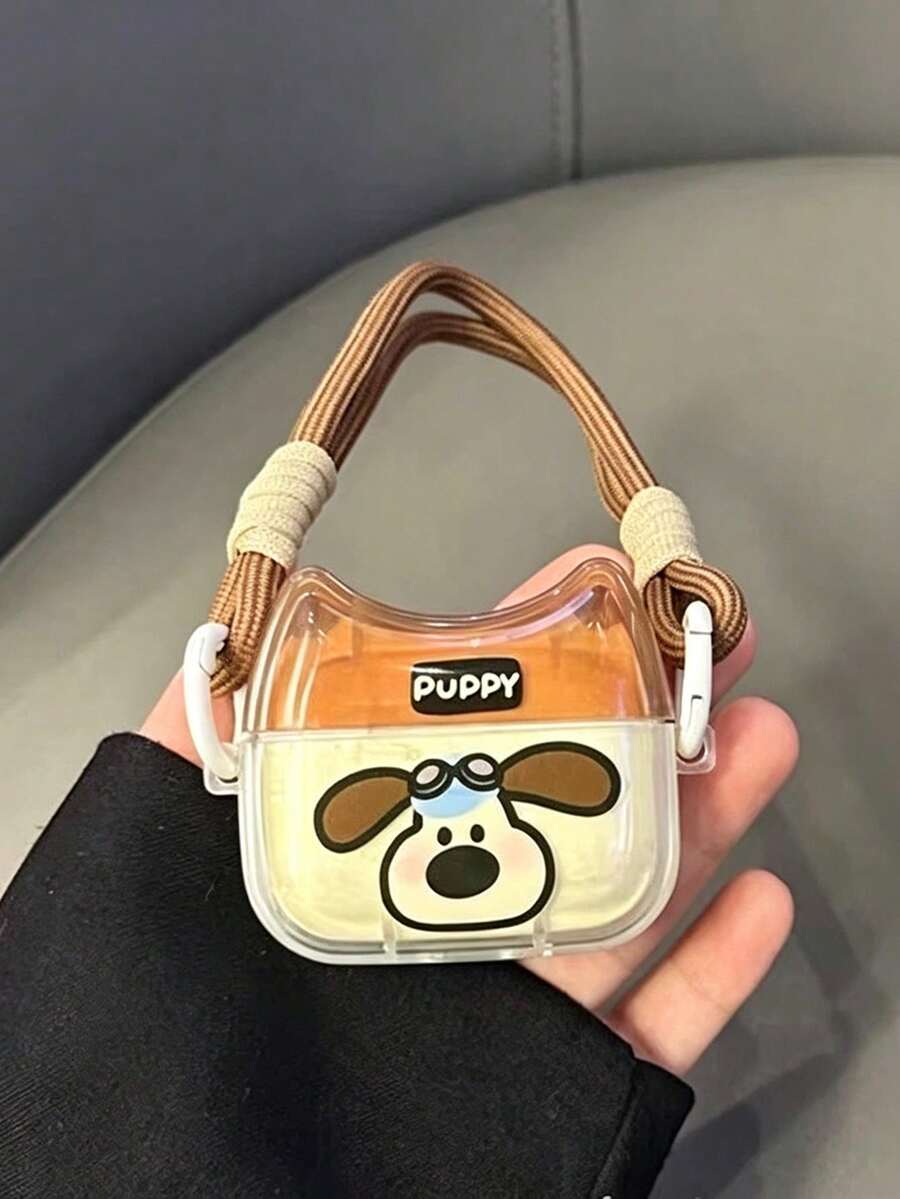 IMD Cartoon Cute Dog Lanyard Simple Apple Bluetooth Earphone Protective Case - Personalized Protective Case Compatible With Apple 1/2/3/4/Pro/Pro(2nd)/Pro(3rd) Bluetooth Earphone Protective Case - Multicolor - View 1