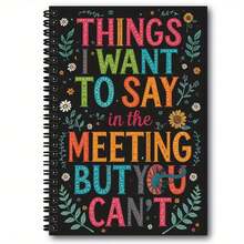 1pc Spiral Notebook, Suitable For Note-Taking, Humorous Notebook Makes You Look Busy In Meetings, Perfect As A Gift For Family And Friends - High School Supplies - Multicolor - View 10