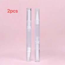 3ml Transparent Rotating Pen, Empty Nail Polish Pen With Brush, Cosmetic Lip Gloss Container Applicator - Clear - View 19