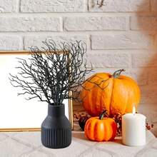 20pcs Halloween Artificial Black Dried Branches | Multi-Functional Faux Plant Stems, Suitable For Home And Garden Decoration | Compatible With Halloween, Christmas, Easter, Valentine's Day, Mother's Day, Thanksgiving And Other Year-Round Holiday Celebrations And Party Scenes - A - View 4