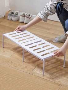 Expandable Shoe Rack, Multi-Functional Space-Saving Shoe Storage Rack, Closet Shelf Organizer, Double-Layer Desktop Storage Rack, Kitchen Dish Cup Utensil Drying Rack - Multicolor - View 2