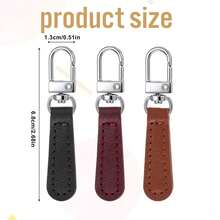 1pc/2pcs/4pcs Detachable Leather Zipper Pulls With Replaceable Metal Straps, Suitable For Bags, Clothing And Various Zippers (1pc Regular Style) - Multicolor - View 10
