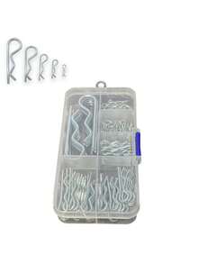 130pcs Cotter Pin Set, Includes Multiple Sizes Of Heavy Duty R-Type Clips, 6 Sizes Available, Suitable For Fixing Trailers, Lawn Mowers, Trucks, Etc., Father's Day Gift - Multiple Styles - View 1