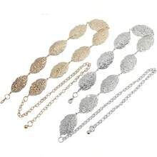 Cinturón Metálico Decorativo para Mujer, Cadena de Cintura de Aleación para Vestido - Dorado - Ver 3