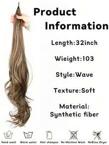 Extensiones de cabello rizado extra largas para coleta, aptas para uso diario - Dos Tonos - Ver 6