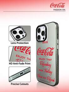 Coca-Cola Classic Phone Case, Vibrant And Passionate, Made Of Lightweight Materials With Anti Drop And Anti Slip Design, Protecting Your Phone Case In Cartoon Anime Style, Compatible With Apple 17, 17 Air,17 Pro,17 Pro Max,11,12,13,15,16 Pro,16 Pro Max,14 Plus,15 Plus,16 Plus,15 Pro,16 Pro Max,XR Waiting For The Model. Suitable For Gifting To Friends And Family - Black - View 3