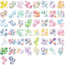 50 Colorful Bubble Stickers, Suitable For Notebooks, Journals, And Phone Cases, PET Material Decorative Stickers - Multicolor - View 9