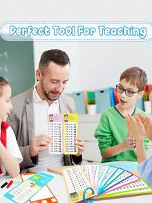 1 Set/2 Sets Multiplication Learning Cards, Division Training Cards, Cognitive Math Cards, Erasable Practice Cards, Reusable Flashcards, Student Learning Cards, 1-12 Addition, Subtraction, Multiplication, Division Practice Cards, Teacher Teaching Tools, Christmas Gift Back To School - Multicolor - View 7