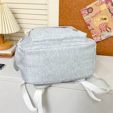 Japanese Style High-Value Solid Color Backpack For Middle And High School Students, Travel And Casual Lightweight Bag - Blue - View 4