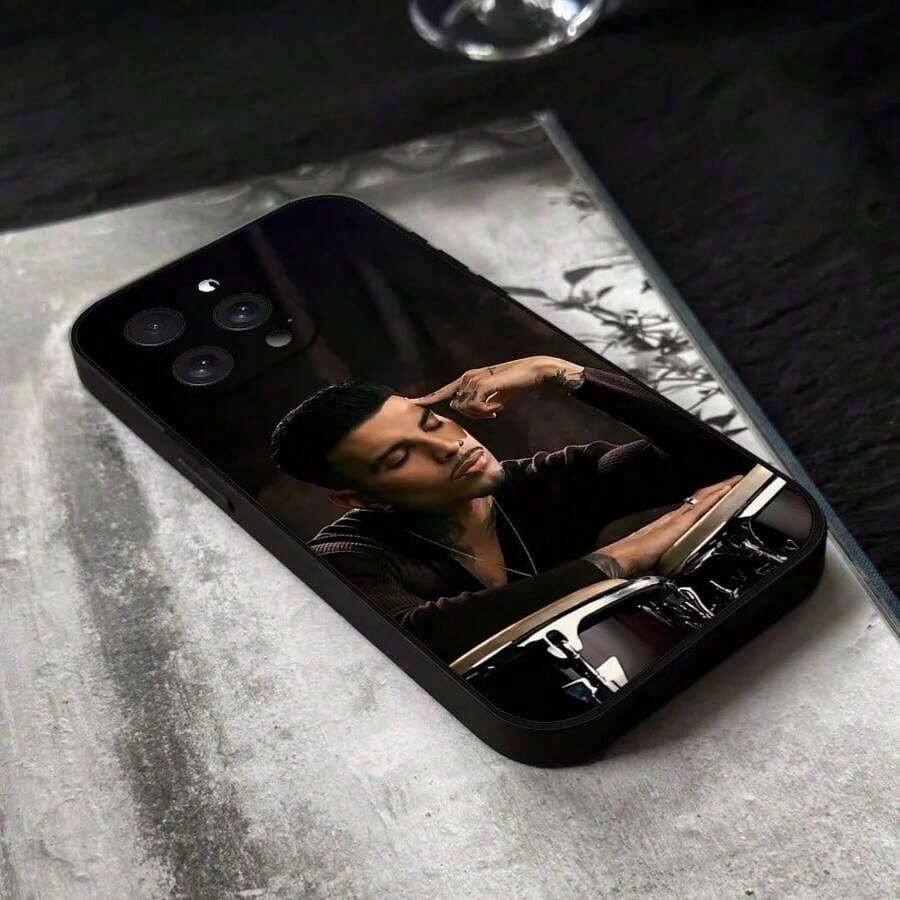 2026 Youthful And Modern Singer R-Rauw Alejandro Phone Case For IPhone 16, 15, 11, 13, 14, Pro, 8 Plus, X, Xr, Xs, 12mini - Black Cover Case. Limited Time Discount, Promotional Items, Best Selling Phone Cases, 17 Cases, Christmas Decoration - z6 - 查看 1