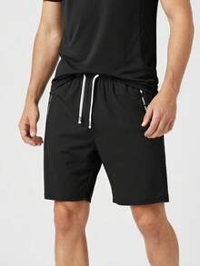 Men's Sports Shorts, Quick-Drying And Breathable, Lightweight And Comfortable, Suitable For Running, Basketball, Soccer, Tennis And Beach Training - Black - View 5