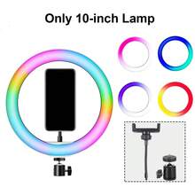 10 Inch RGB Ring Light, 63 Inch Adjustable Height Tripod, 38 Color Modes Selfie Ring Light, Fast LED Ring Light, Selfie Ring Light With Phone Holder, Dimmable LED Ring Light, Suitable For Makeup/Live Streaming/Photography - A - View 8