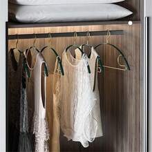Percha de ropa de aleación de aluminio, percha de armario que ahorra espacio, percha antideslizante para secado, estante de almacenamiento para suéteres, abrigos, pantalones y camisas (A, 5 piezas) (C 5 piezas) - B - Ver 3