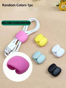 Portable Phone Charging Cable Organizer Anti-Tangle, Desktop Travel Universal Cable Winder, Portable Earphone Charging Cable Winder Clip, Suitable For Commuting And Travel Use - Multicolor - View 6