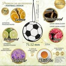 Unique Football Design, Classic Black & White Patterns, Perfect Gift For Sports Fans, Exquisite Rearview Mirror Pendant - -- - 查看 2
