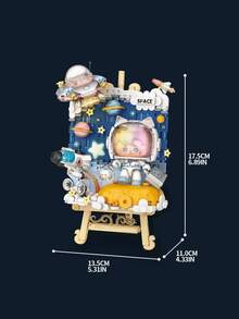 LOZ 700+PCS Balok Bangunan Astronot Perjalanan Luar Angkasa, Model Bangunan Jelajah Planet, Lukisan Balok Bangunan 3D, Set Balok Bangunan Rakitan, Dekorasi Ruang Tamu, Suvenir Koleksi - MultiWarna - View 7